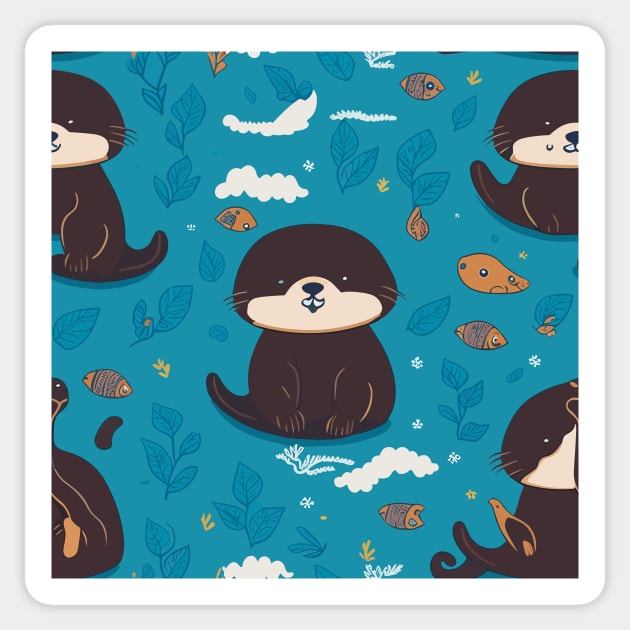 Cute Otter Sticker by SpriteGuy95